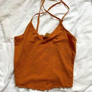 Orange Crossback Tank